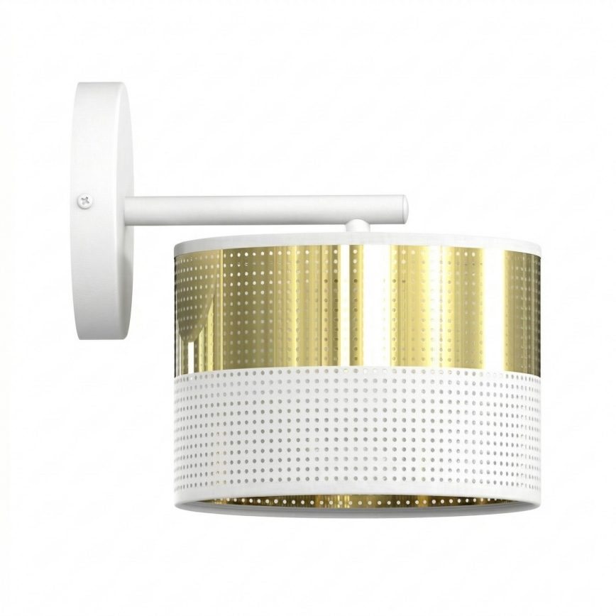 Væglampe LUX 1xE27/15W/230V hvid/guld