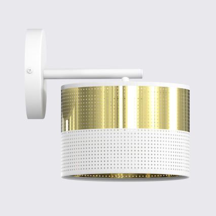Væglampe LUX 1xE27/15W/230V hvid/guld