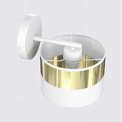 Væglampe LUX 1xE27/15W/230V hvid/guld