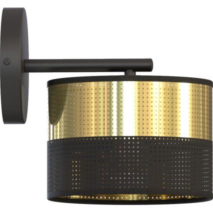 Væglampe LUX 1xE27/15W/230V sort/guld