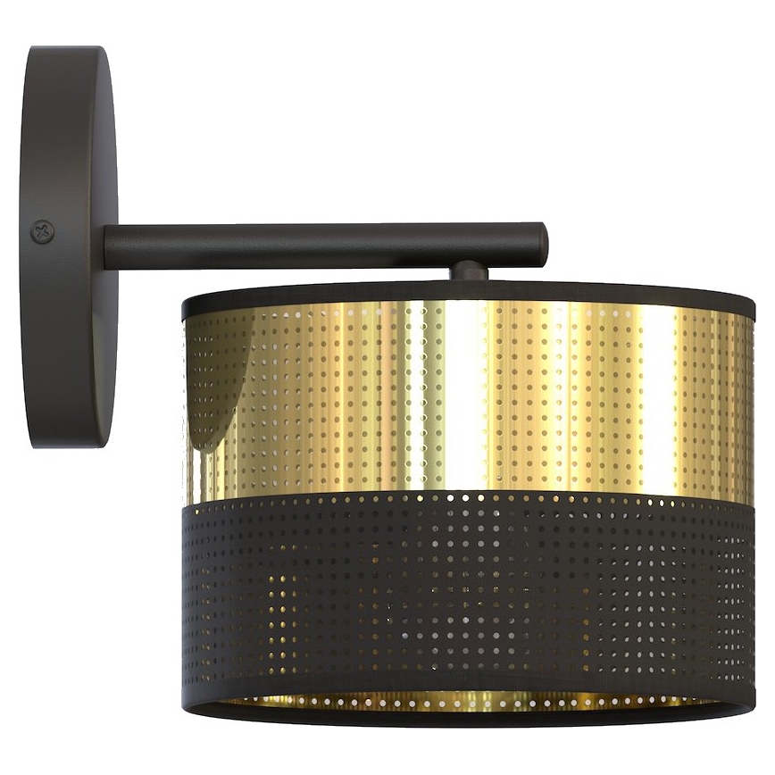 Væglampe LUX 1xE27/15W/230V sort/guld