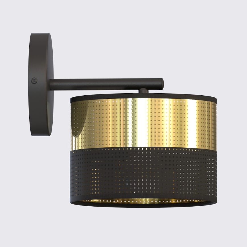 Væglampe LUX 1xE27/15W/230V sort/guld