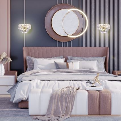 Væglampe LUXURIA 2xE14/40W/230V guldfarvet