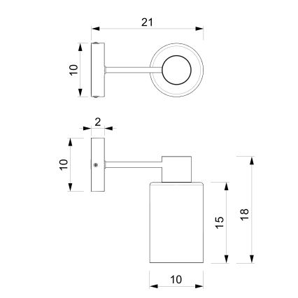 Væglampe MADERA 1xE27/60W/230V hvid/træ