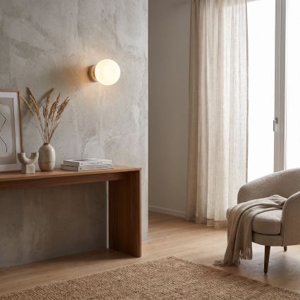 Væglampe MAGNUS 1xE14/10W/230V beige/hvid