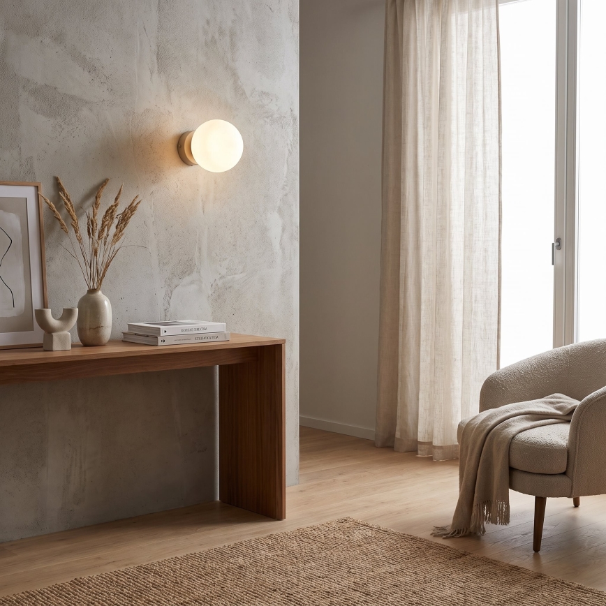 Væglampe MAGNUS 1xE14/10W/230V beige/hvid