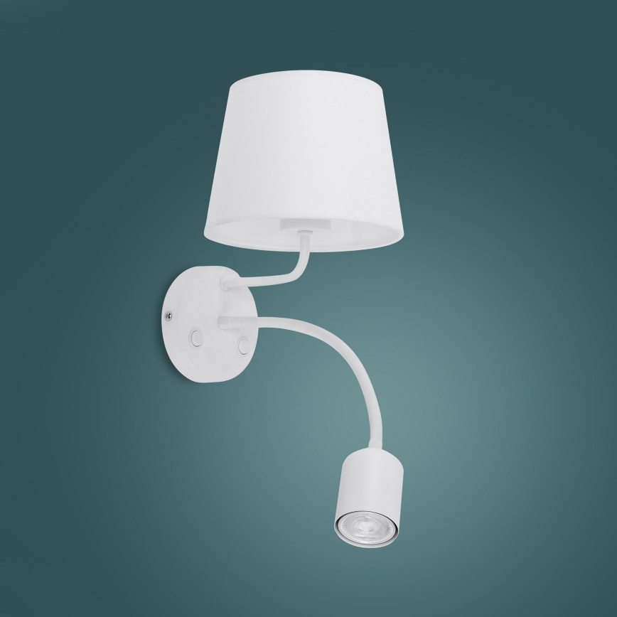 Væglampe MAJA 1xE27/15W/230V + 1xGU10/10W/230V hvid