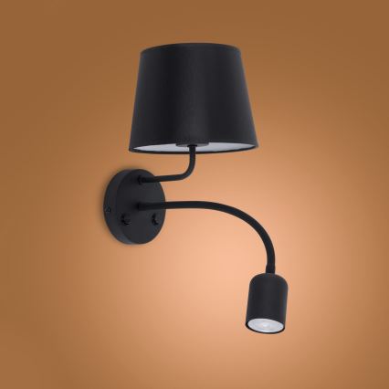 Væglampe MAJA 1xE27/15W/230V + 1xGU10/10W/230V sort
