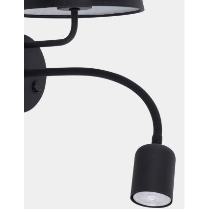 Væglampe MAJA 1xE27/15W/230V + 1xGU10/10W/230V sort