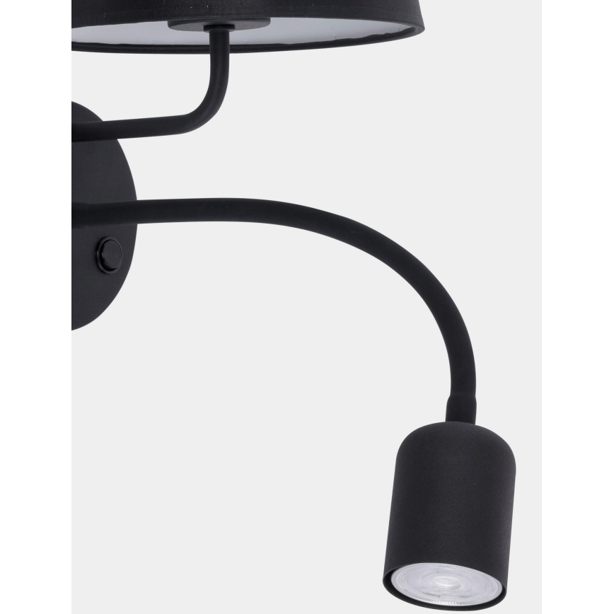 Væglampe MAJA 1xE27/15W/230V + 1xGU10/10W/230V sort