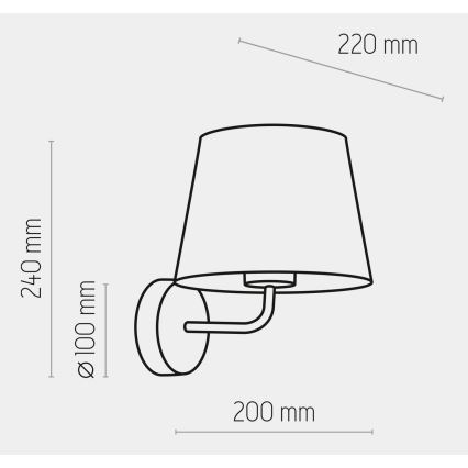 Væglampe MAJA 1xE27/15W/230V hvid