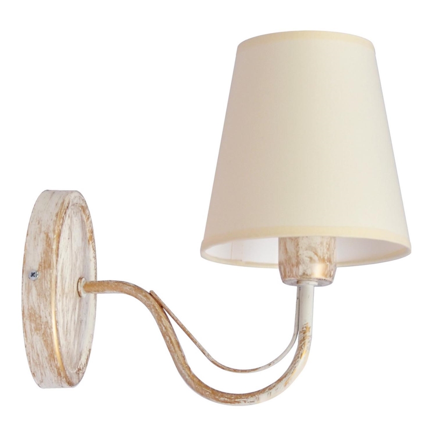 Væglampe MALBO 1xE27/15W/230V beige