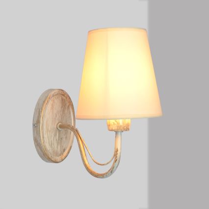 Væglampe MALBO 1xE27/15W/230V beige