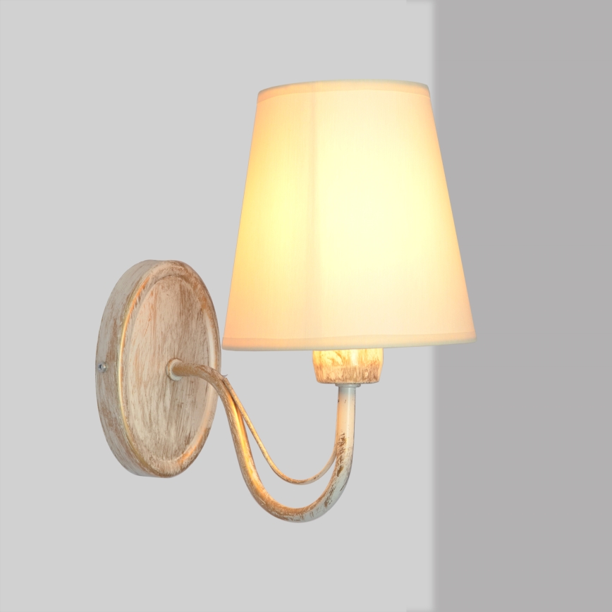Væglampe MALBO 1xE27/15W/230V beige