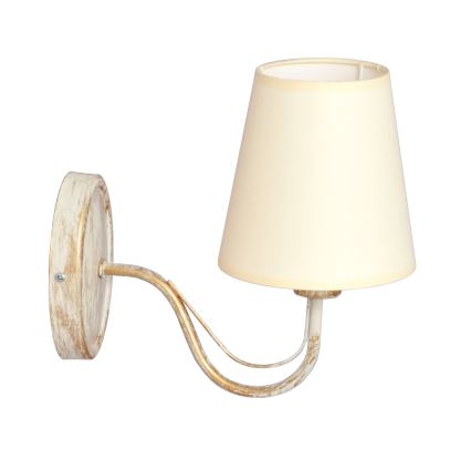 Væglampe MALBO 1xE27/15W/230V beige