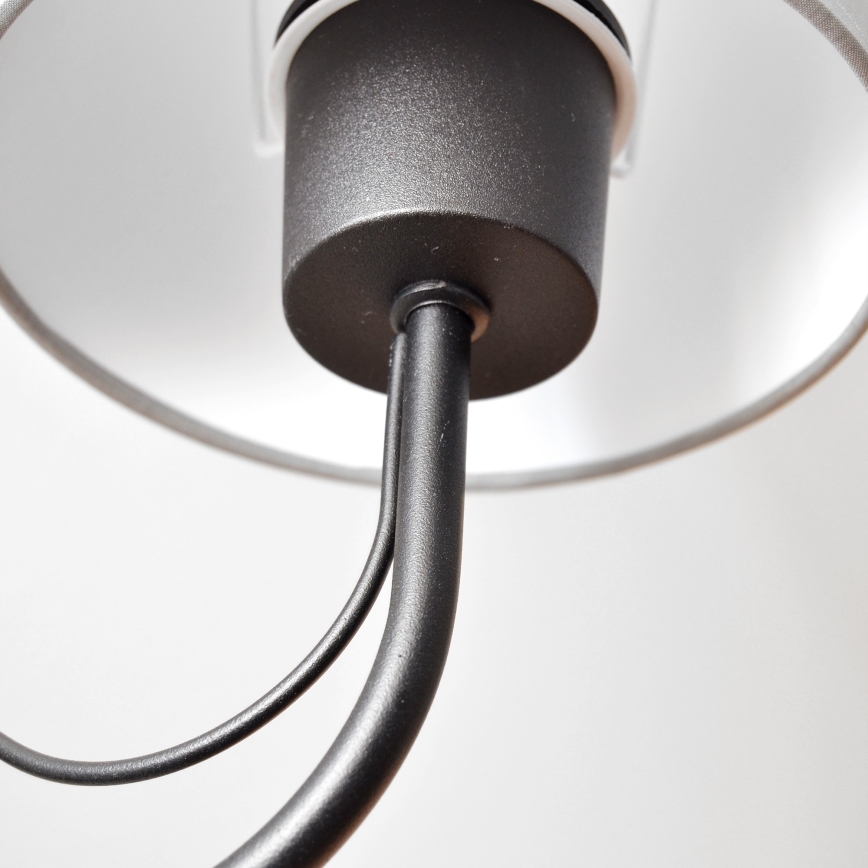Væglampe MALBO 1xE27/15W/230V grå/sort