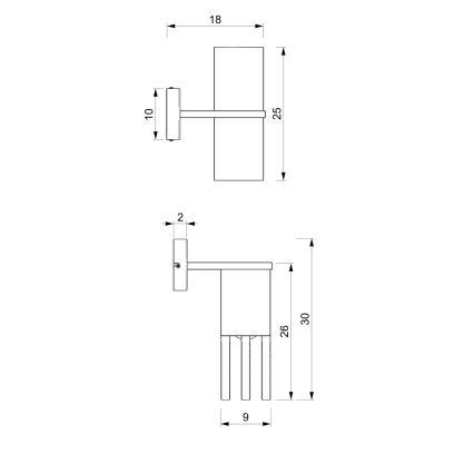 Væglampe MALM 1xE27/60W/230V