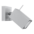 Væglampe med spot MERIDA 1xGU10/40W/230V grå