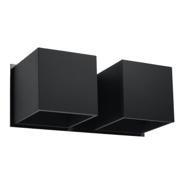 Væglampe med spot QUAD 2xG9/40W/230V sort