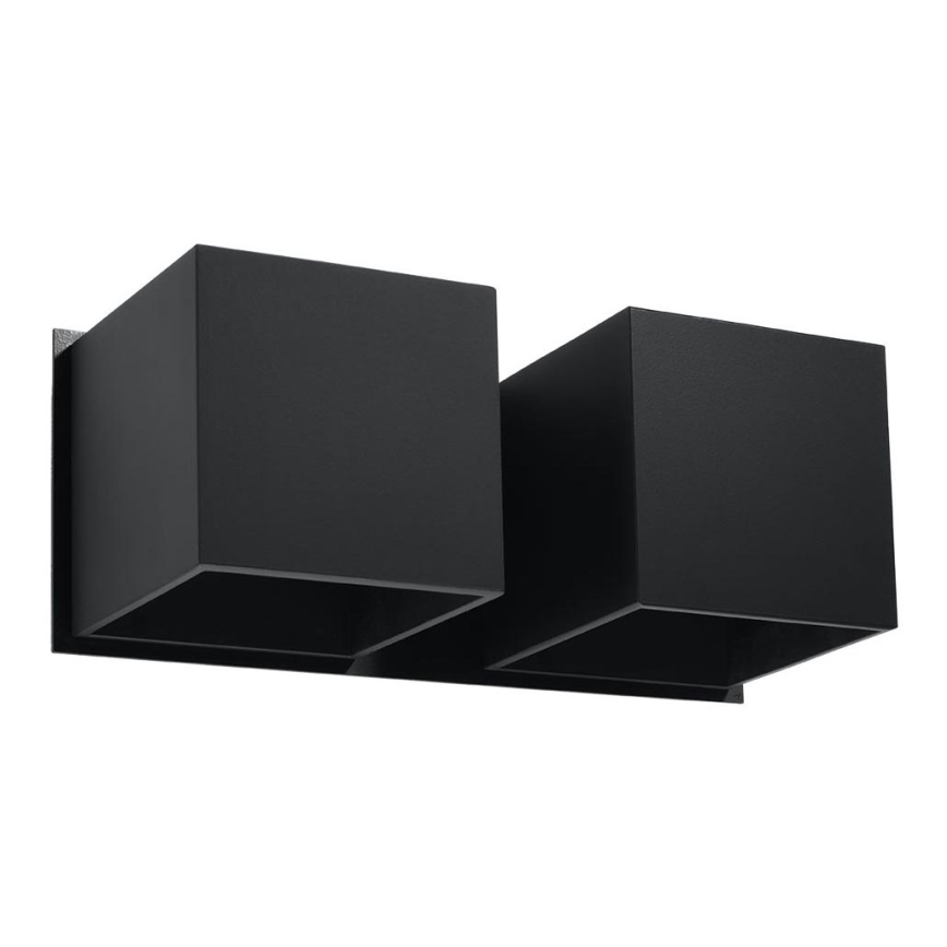 Væglampe med spot QUAD 2xG9/40W/230V sort