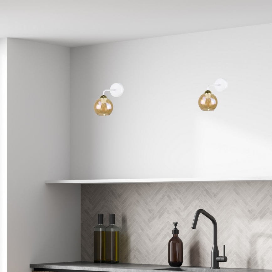 Væglampe MELLE WHITE 1xE27/60W/230V