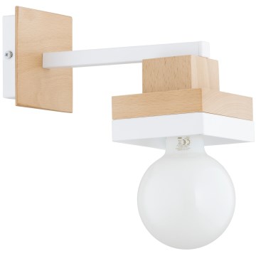 Væglampe MIKO 1xE27/15W/230V hvid/beige