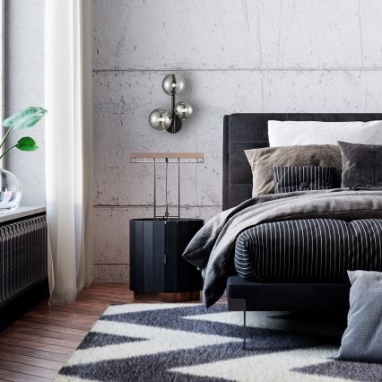 Væglampe MILA 3xG9/9W/230V sort/grå