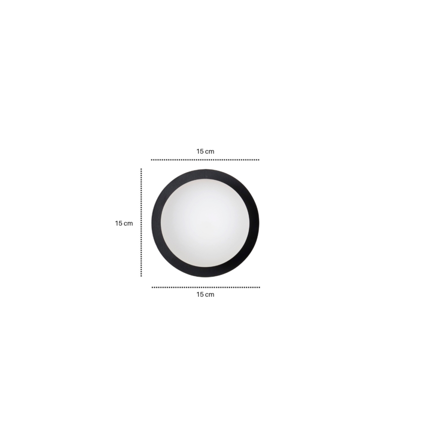 Væglampe MINERVA 1xE14/10W/230V sort