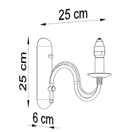 Væglampe MINERWA 1xE14/40W/230V hvid