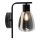Væglampe MOLDO 1xE27/40W/230V sort/røget sort