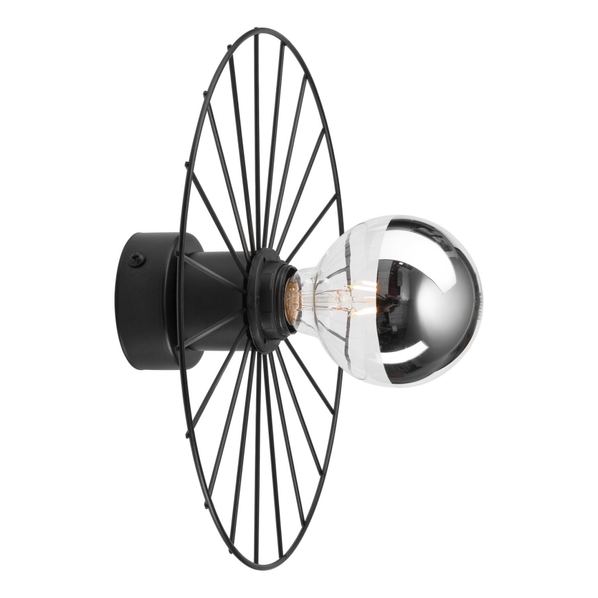 Væglampe MONTANA 1xE27/15W/230V diameter 30 cm sort