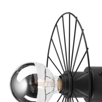 Væglampe MONTANA 1xE27/15W/230V diameter 30 cm sort
