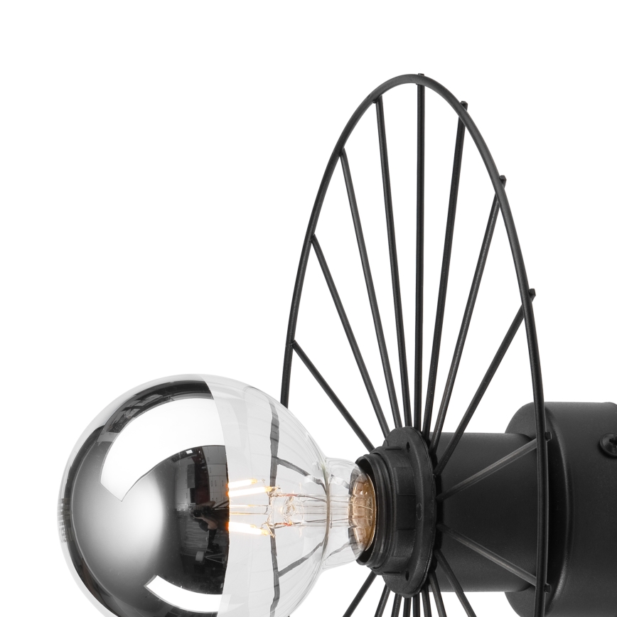 Væglampe MONTANA 1xE27/15W/230V diameter 30 cm sort