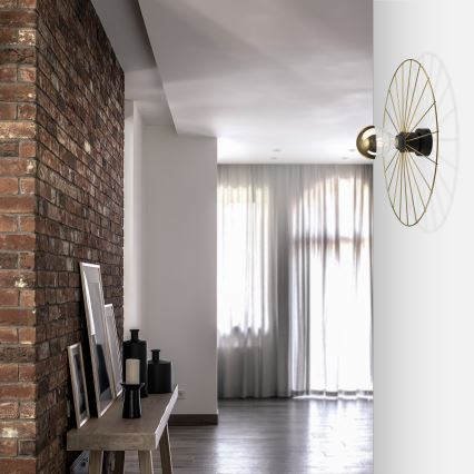 Væglampe MONTANA 1xE27/15W/230V diameter 45 cm guldfarvet