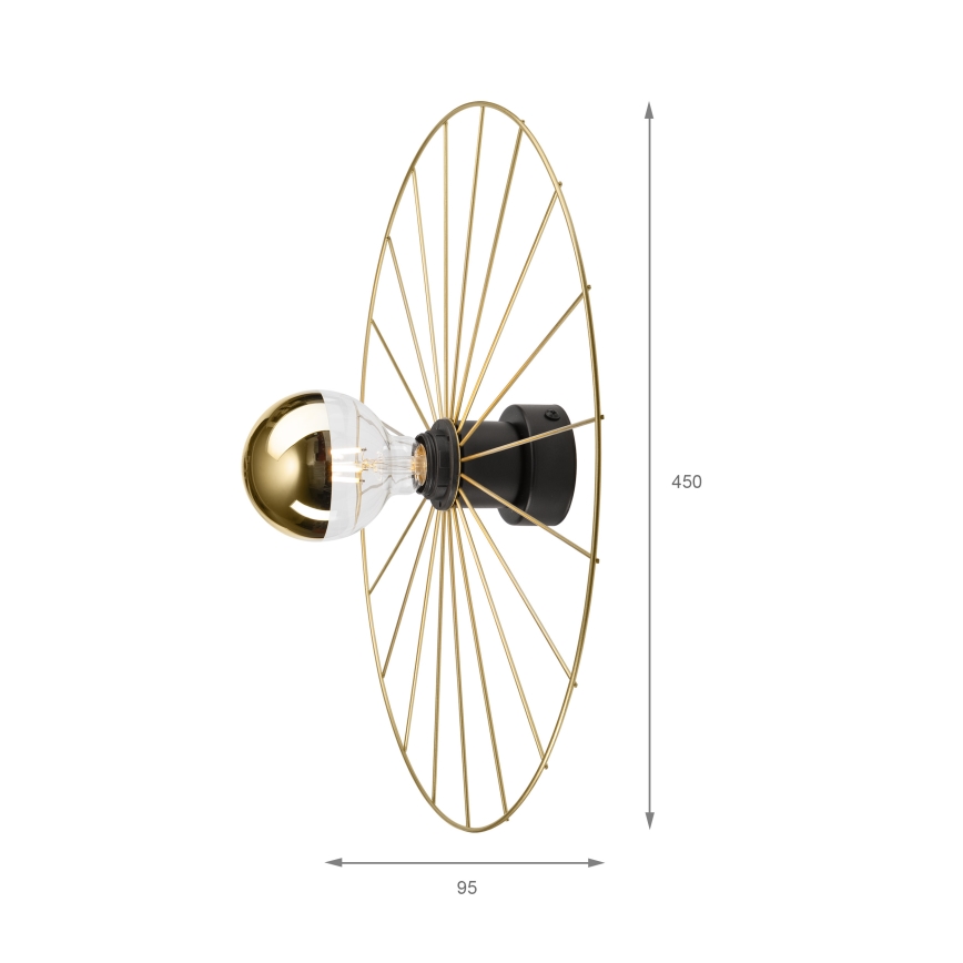 Væglampe MONTANA 1xE27/15W/230V diameter 45 cm guldfarvet