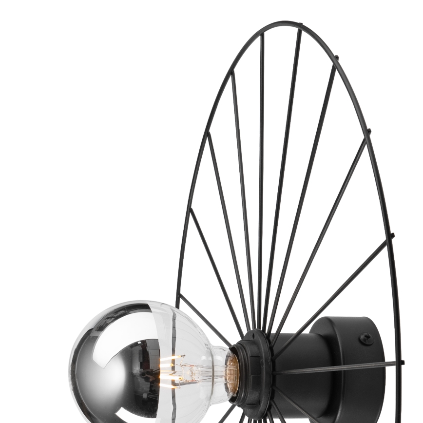 Væglampe MONTANA 1xE27/15W/230V diameter 45 cm sort