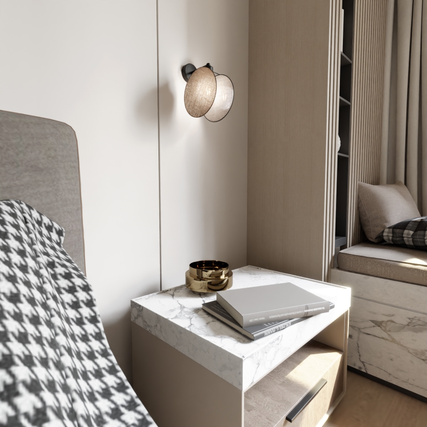 Væglampe MOTIF 1xE14/10W/230V beige