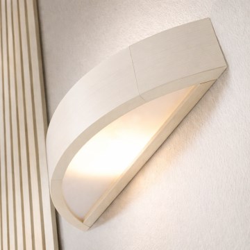 Væglampe NATURAL 1xE27/60W/230V – fyrretræ/creme