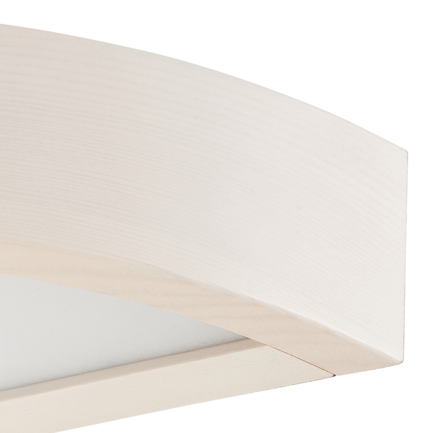 Væglampe NATURAL 1xE27/60W/230V fyrretræ/cremefarvet