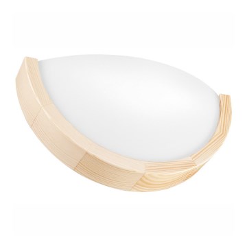Væglampe NATURAL SLIM 1xE27/60W/230V fyrretræ