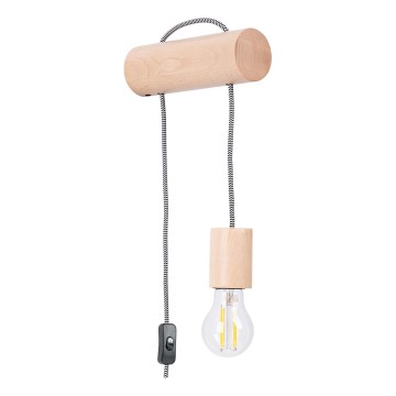 Væglampe NIMBI 1xE27/15W/230V bøg