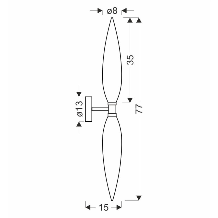 Væglampe NORDIC 2xG9/5W/230V sort/røget beige