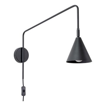Væglampe NOX 1xE14/10W/230V sort