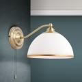 Væglampe OLD LAMP 1xE27/40W/230V hvid/messing