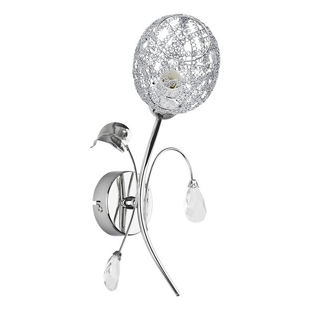 Væglampe ORLEAN 1xE14/10W/230V skinnende krom