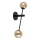 Væglampe ORO 2xG9/12W/230V sort/guldfarvet