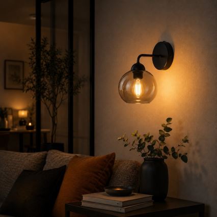Væglampe OSMO 1xE27/60W/230V sort