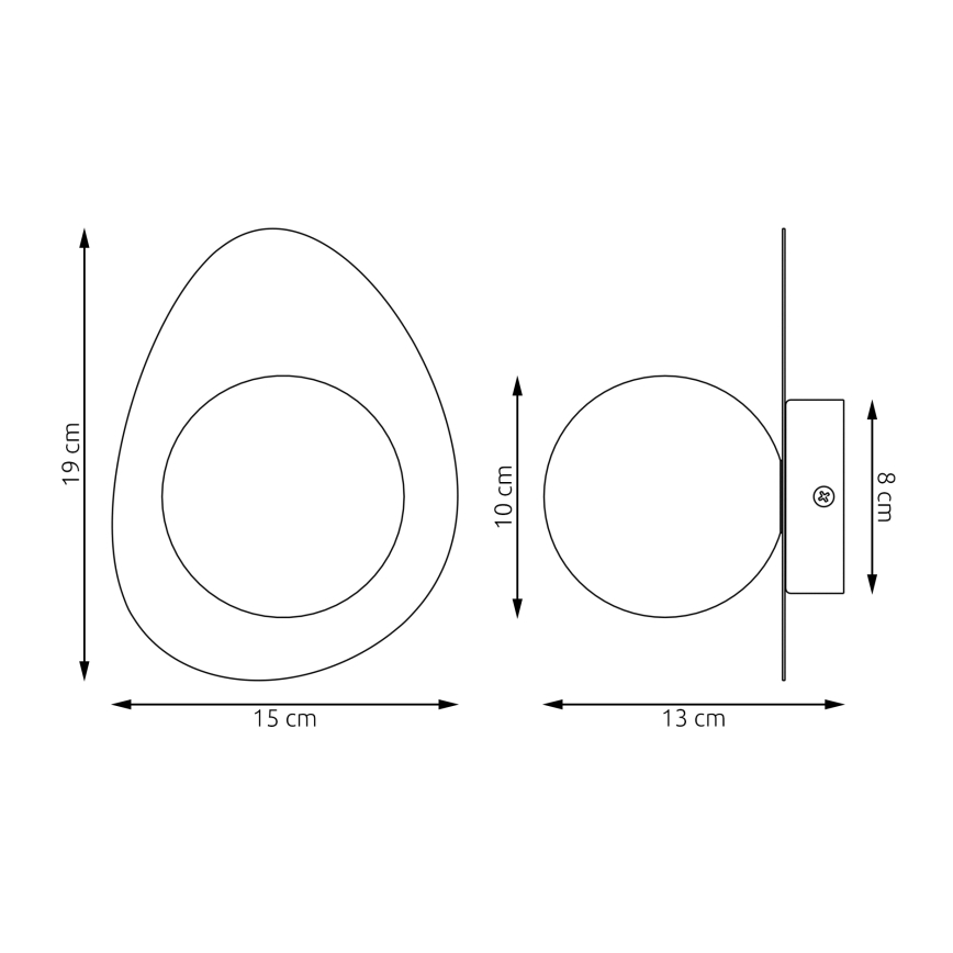 Væglampe OVO 1xG9/8W/230V hvid