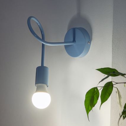 Væglampe OXFORD 1xE27/15W/230V blå