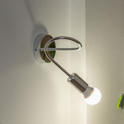 Væglampe OXFORD 1xE27/15W/230V blank krom